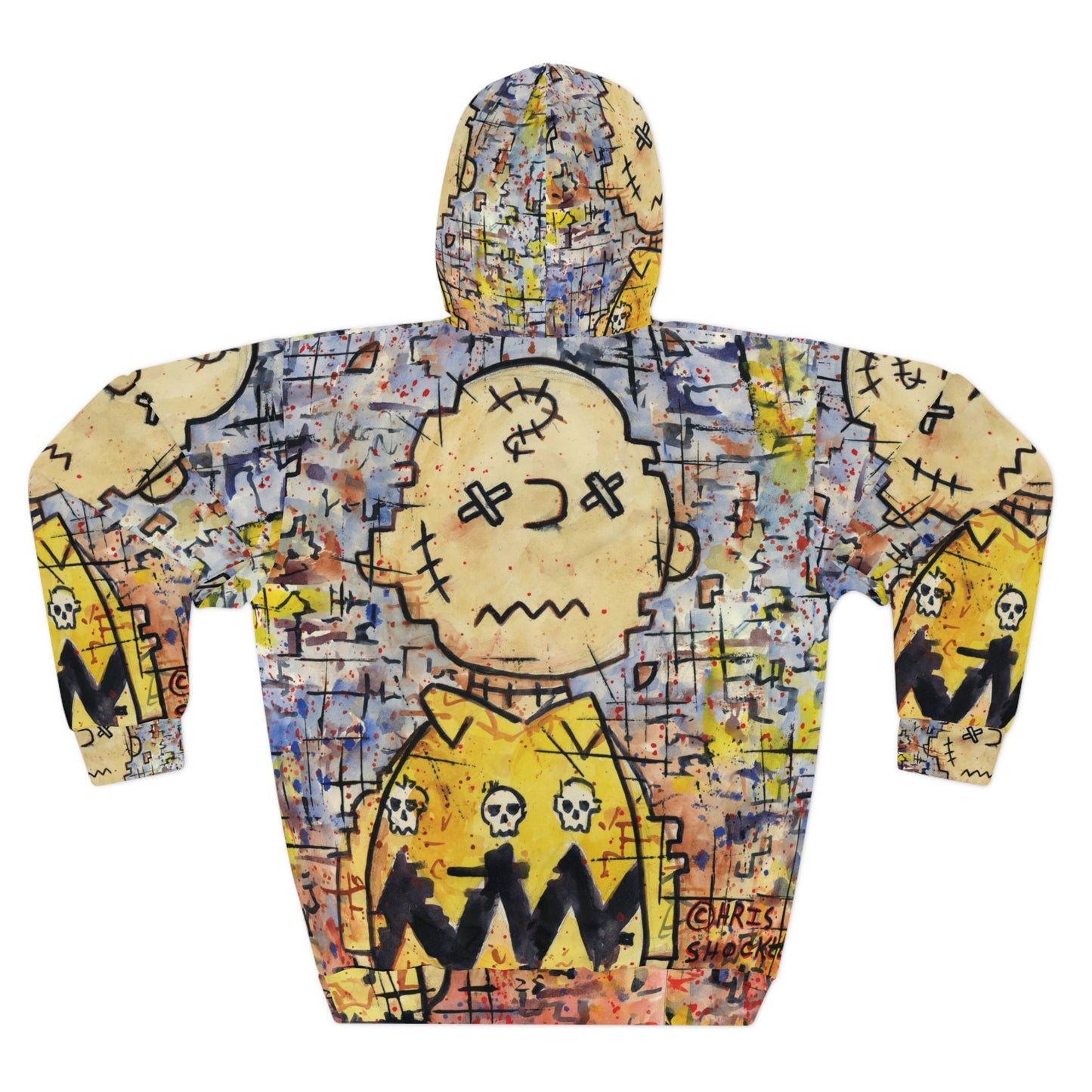 Stitchy Glitchy Brown - Graphic Unisex Pullover Hoodie