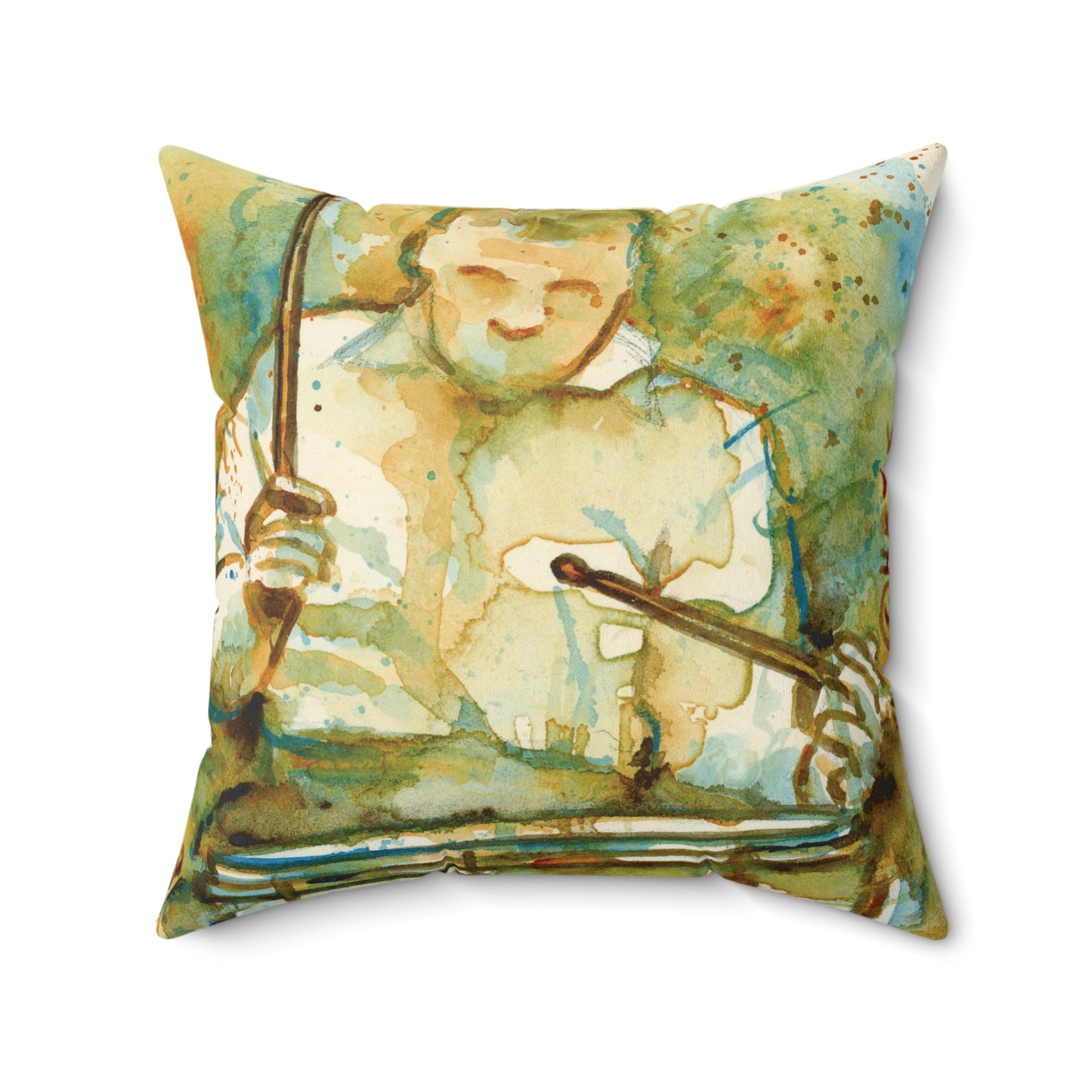 Burning - Spun Polyester Square Pillow