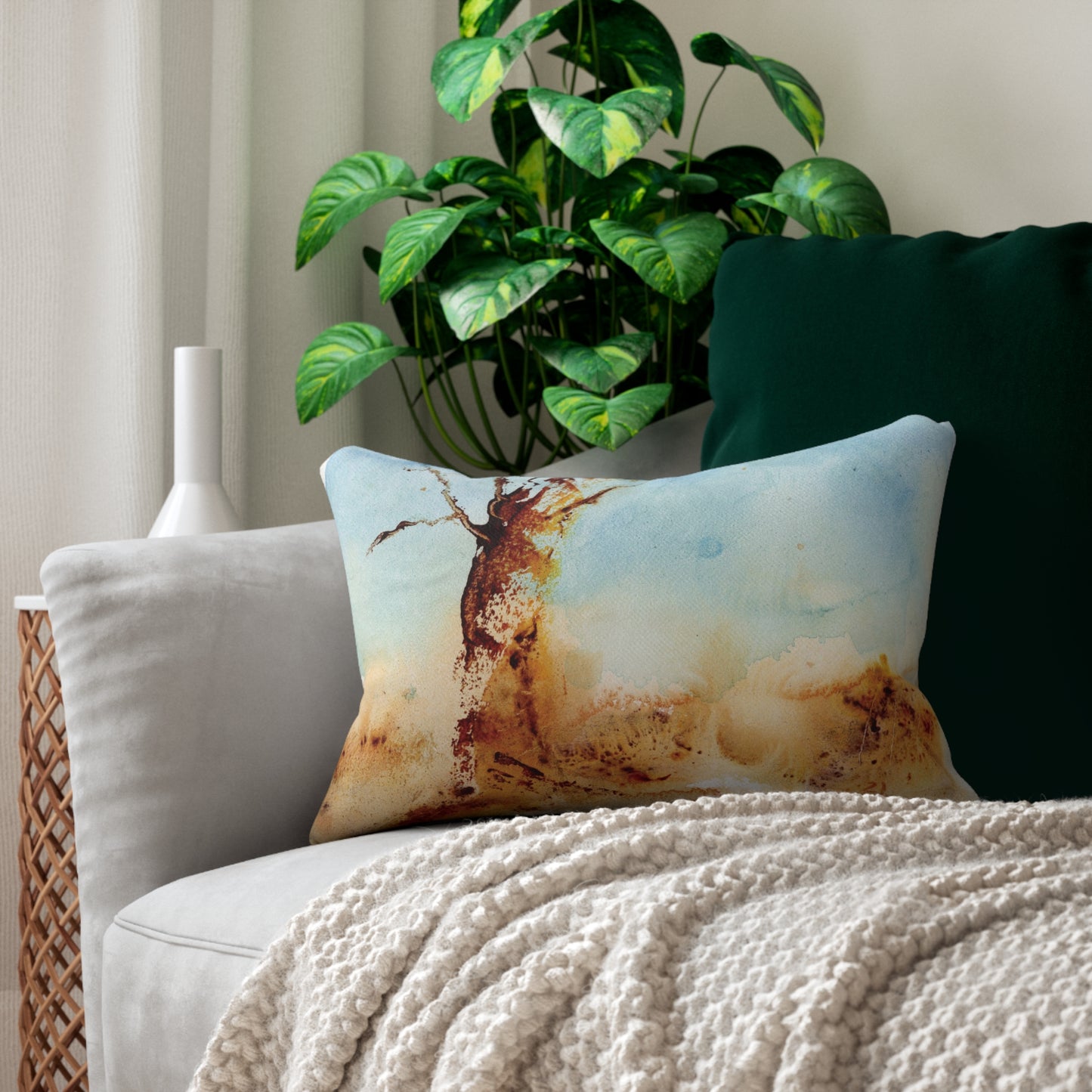 Golden Ghost - Spun Polyester Lumbar Pillow