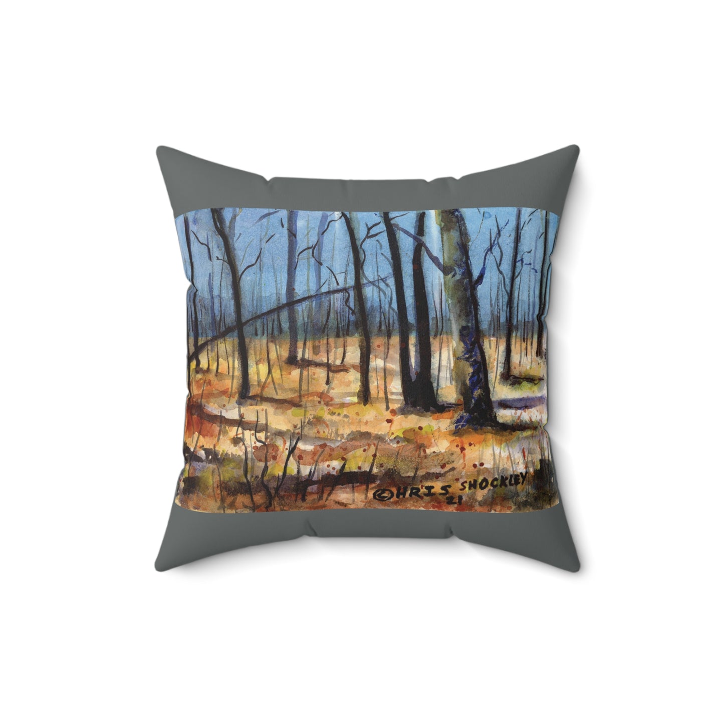 UNTITLED LANDSCAPE 1 - Spun Polyester Square Pillow