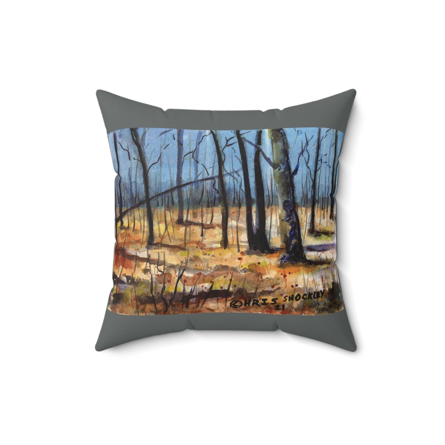 UNTITLED LANDSCAPE 1 - Spun Polyester Square Pillow