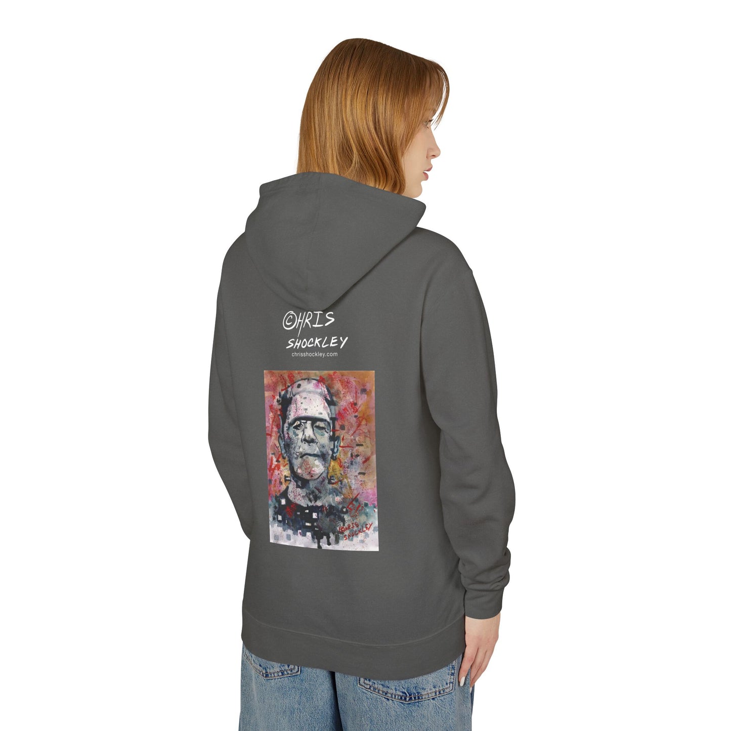 Glitch Monster (Frankenstein) Graphic Lightweight Hoodie for Horror Fans