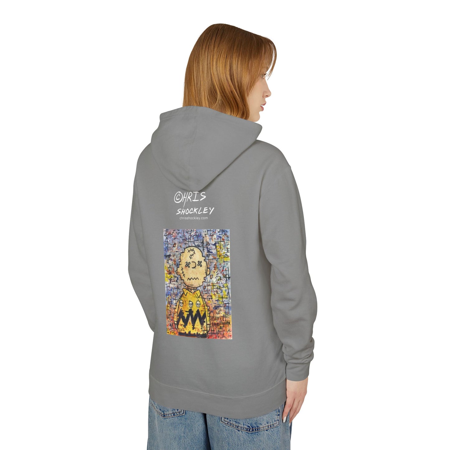 Stitchy Glitchy Brown - Lightweight Hoodie