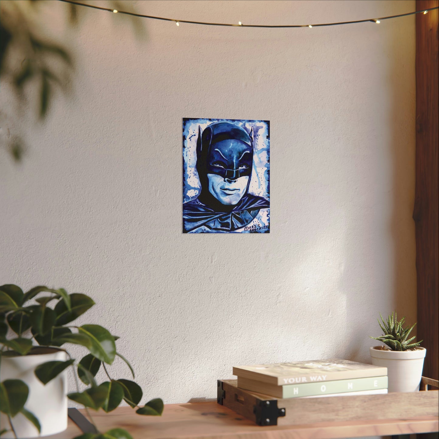 Batman - Textured Watercolor Matte Print