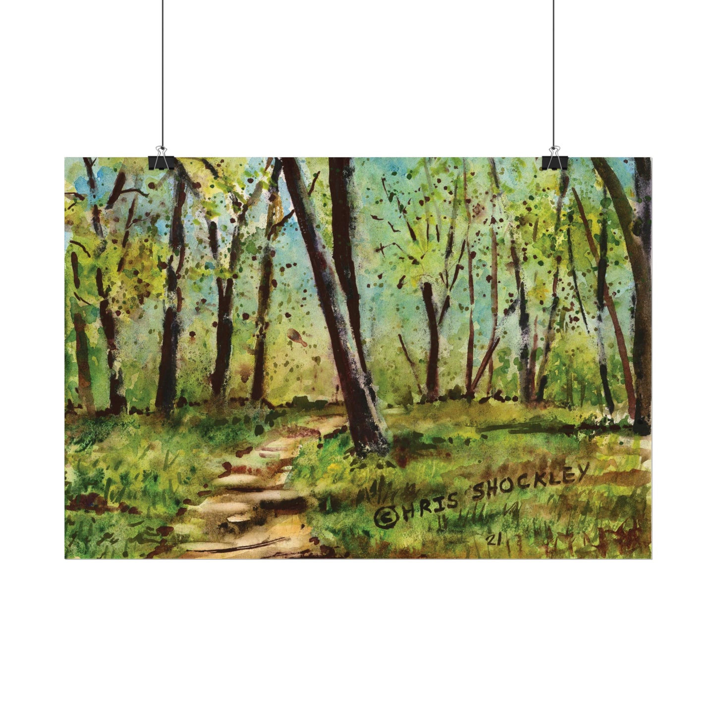 UNTITLED LANDSCAPE 2 - Textured Watercolor Matte Posters