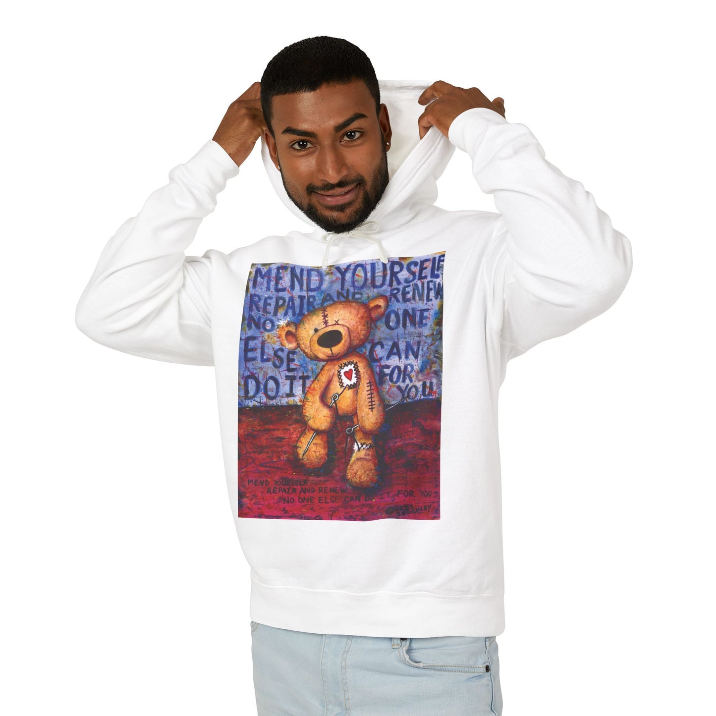 Mend yourself. Repair and renew. No one else can do it for you. - Lightweight Hoodie