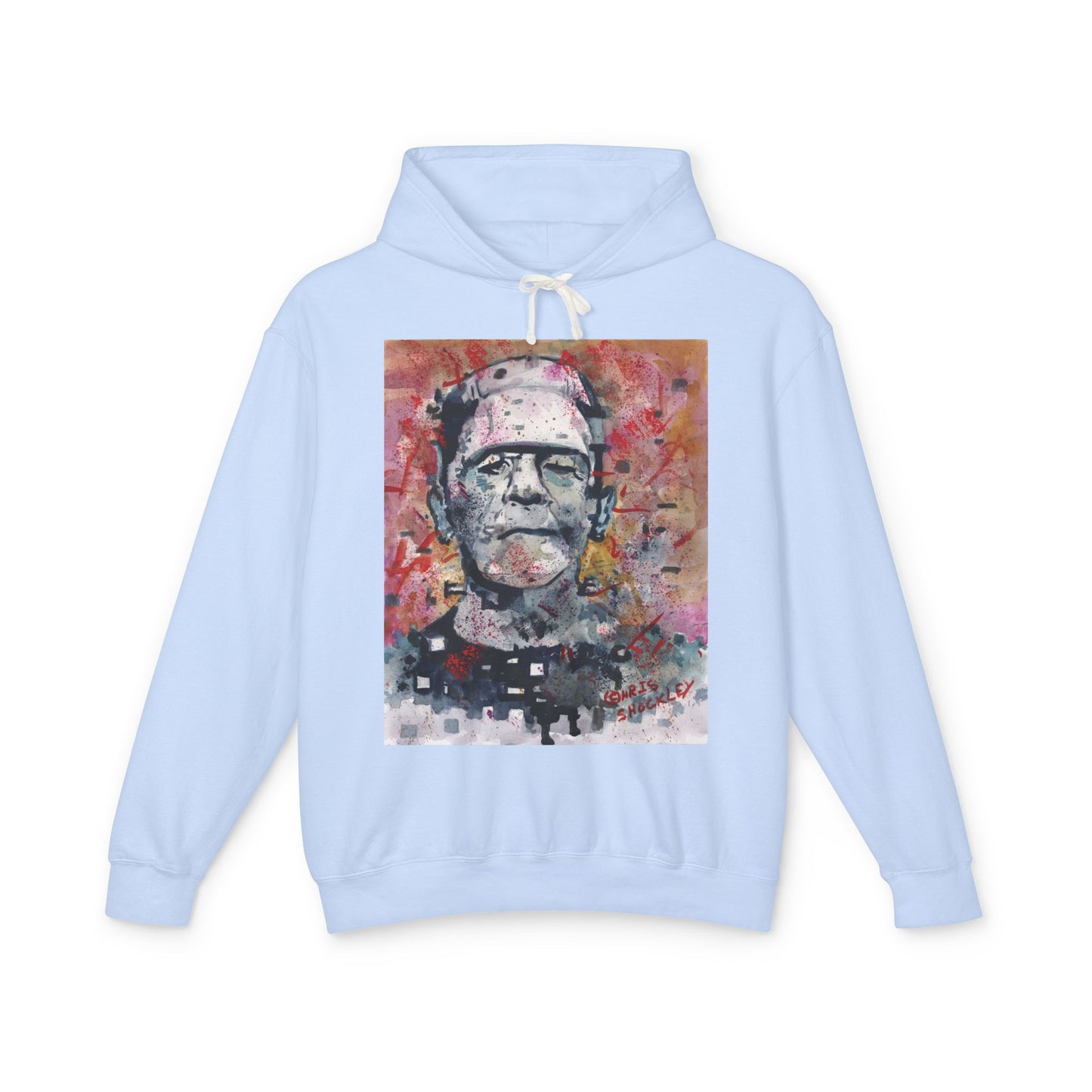 Glitch Monster (Frankenstein) Graphic Lightweight Hoodie for Horror Fans