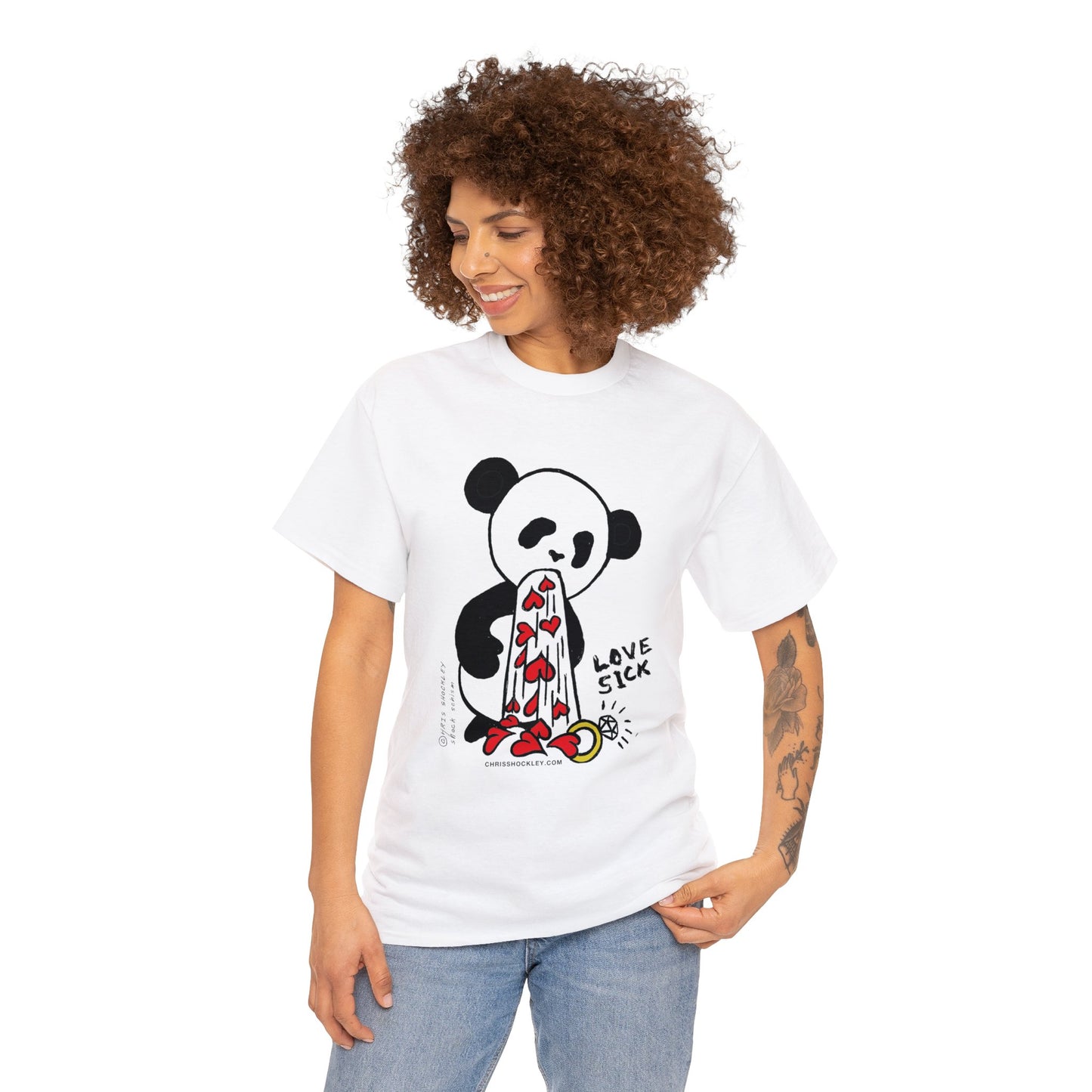 Love Sick Panda - Unisex Heavy Cotton Tee
