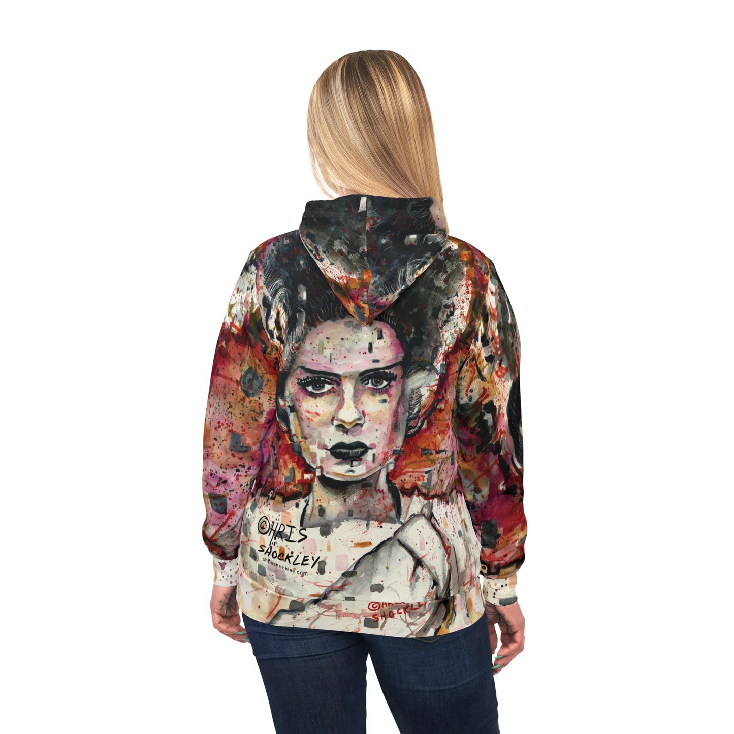 Athletic Hoodie - Glitch Bride (The Bride of Frankenstein)