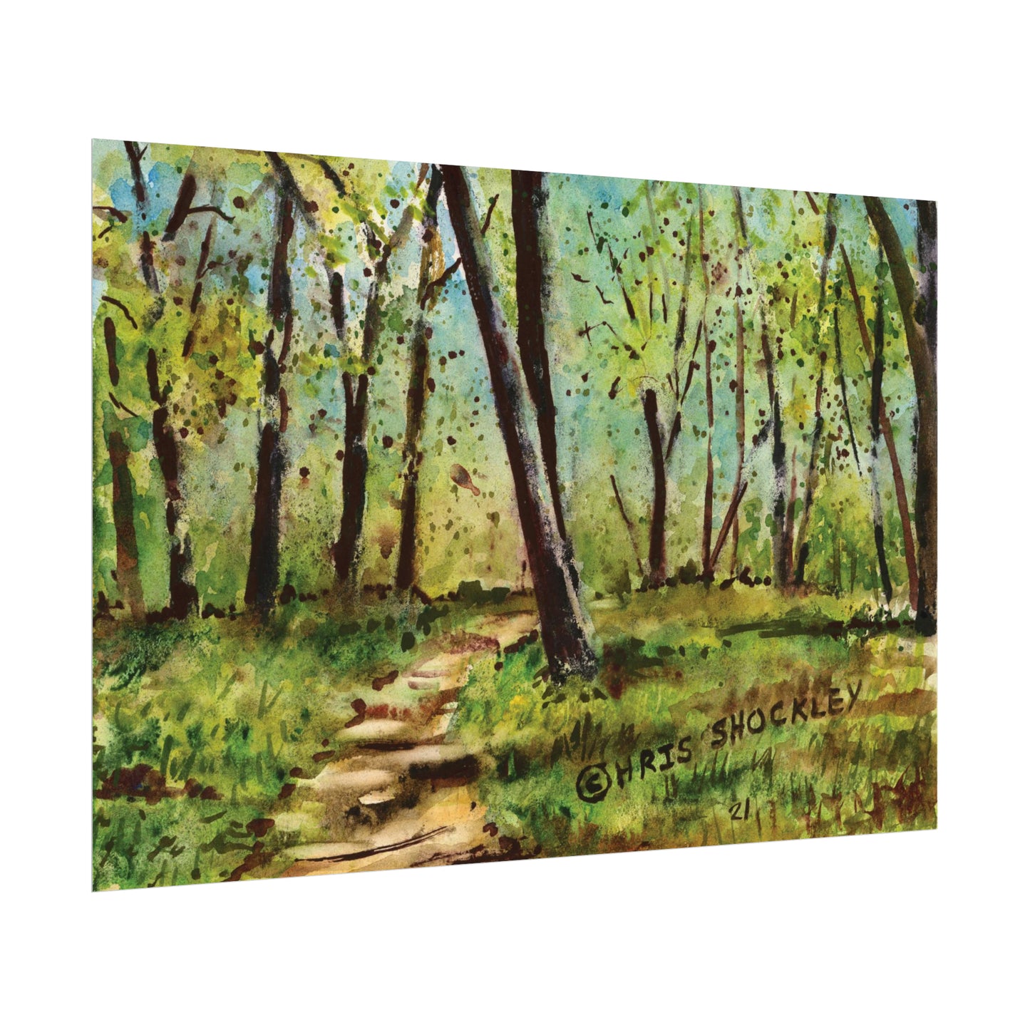 UNTITLED LANDSCAPE 2 - Textured Watercolor Matte Posters