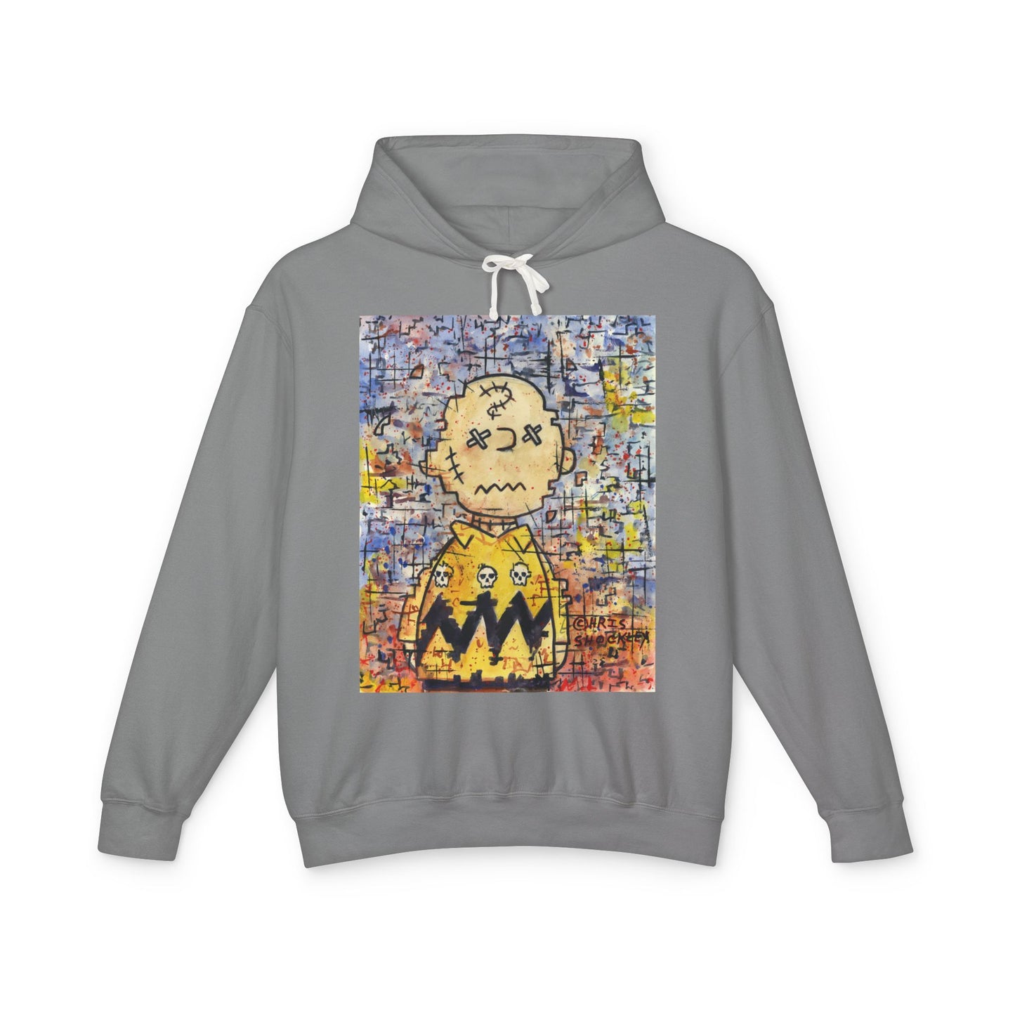 Stitchy Glitchy Brown - Lightweight Hoodie