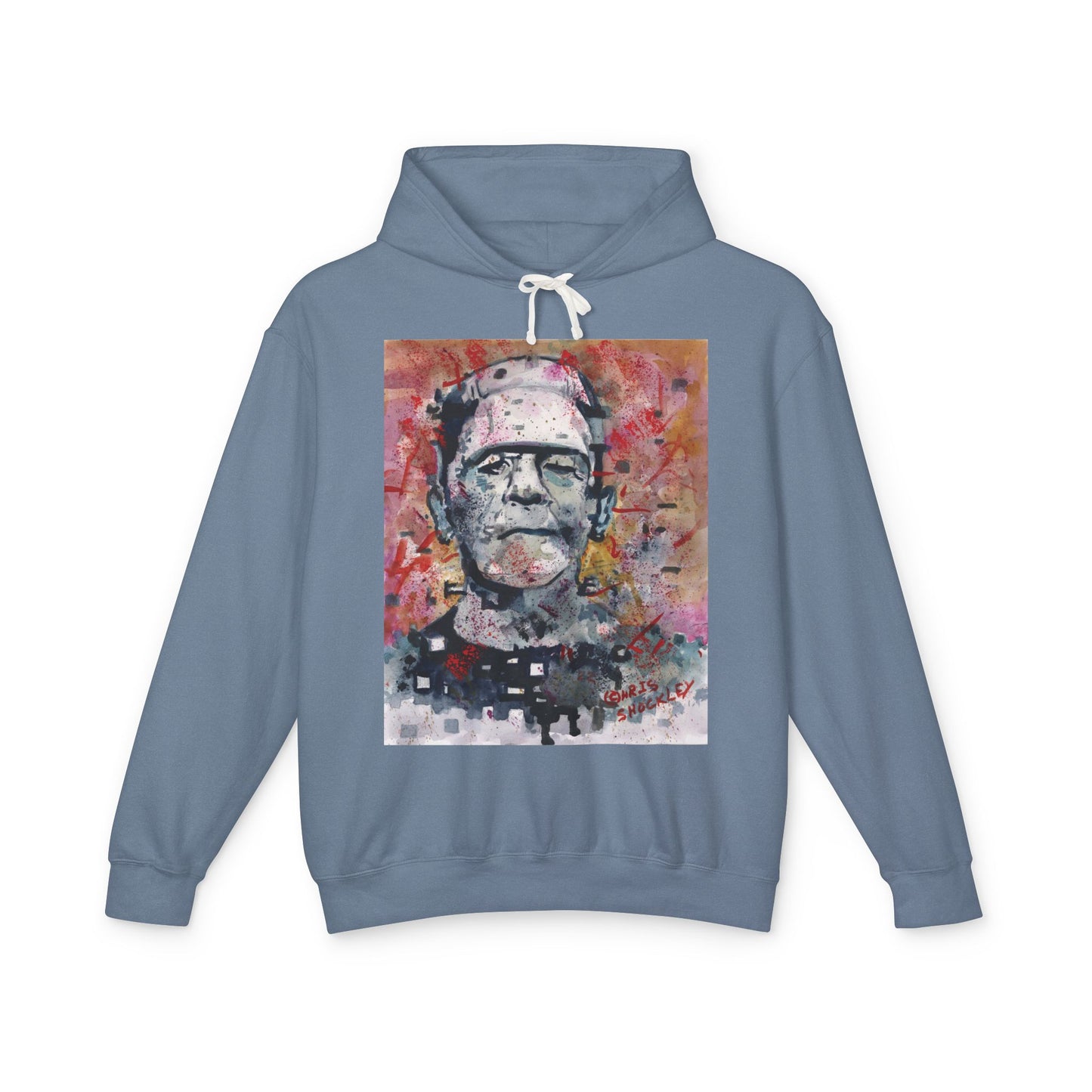 Glitch Monster (Frankenstein) Graphic Lightweight Hoodie for Horror Fans