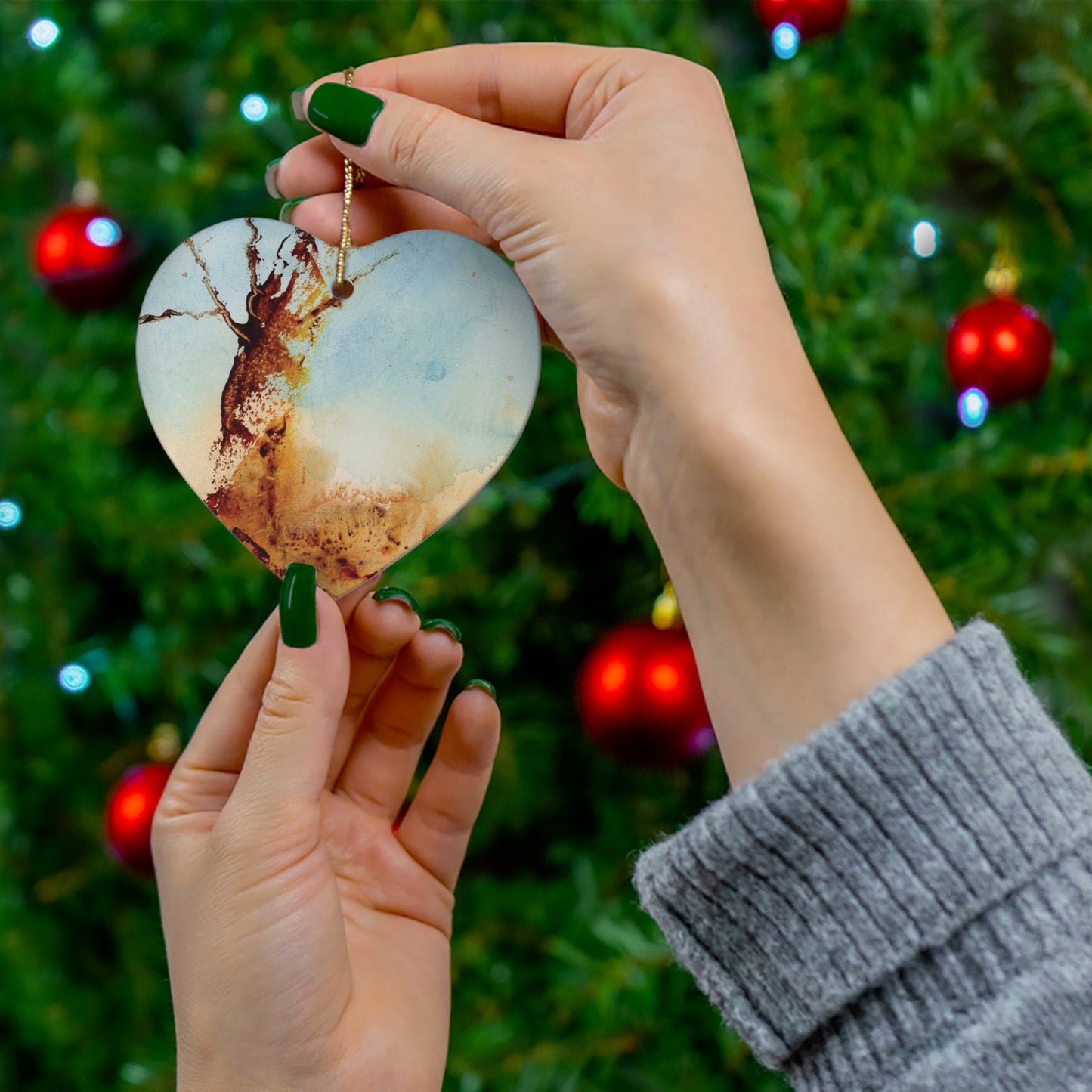 Golden Ghost - Ceramic Ornament