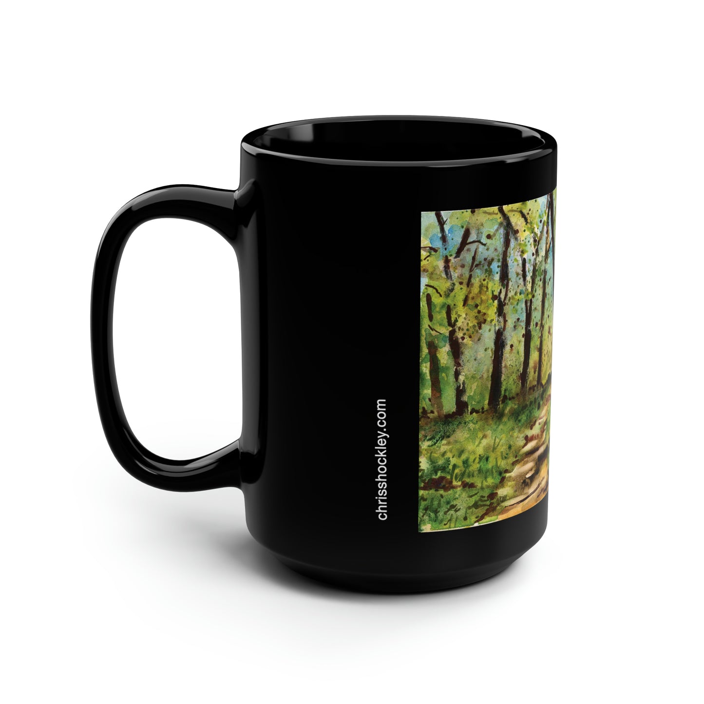 Untitled Landscape 2 - Black Mug, 15oz