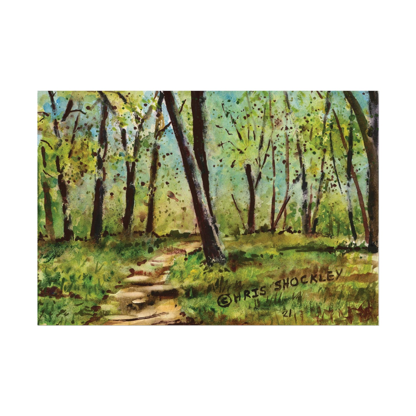 UNTITLED LANDSCAPE 2 - Textured Watercolor Matte Posters