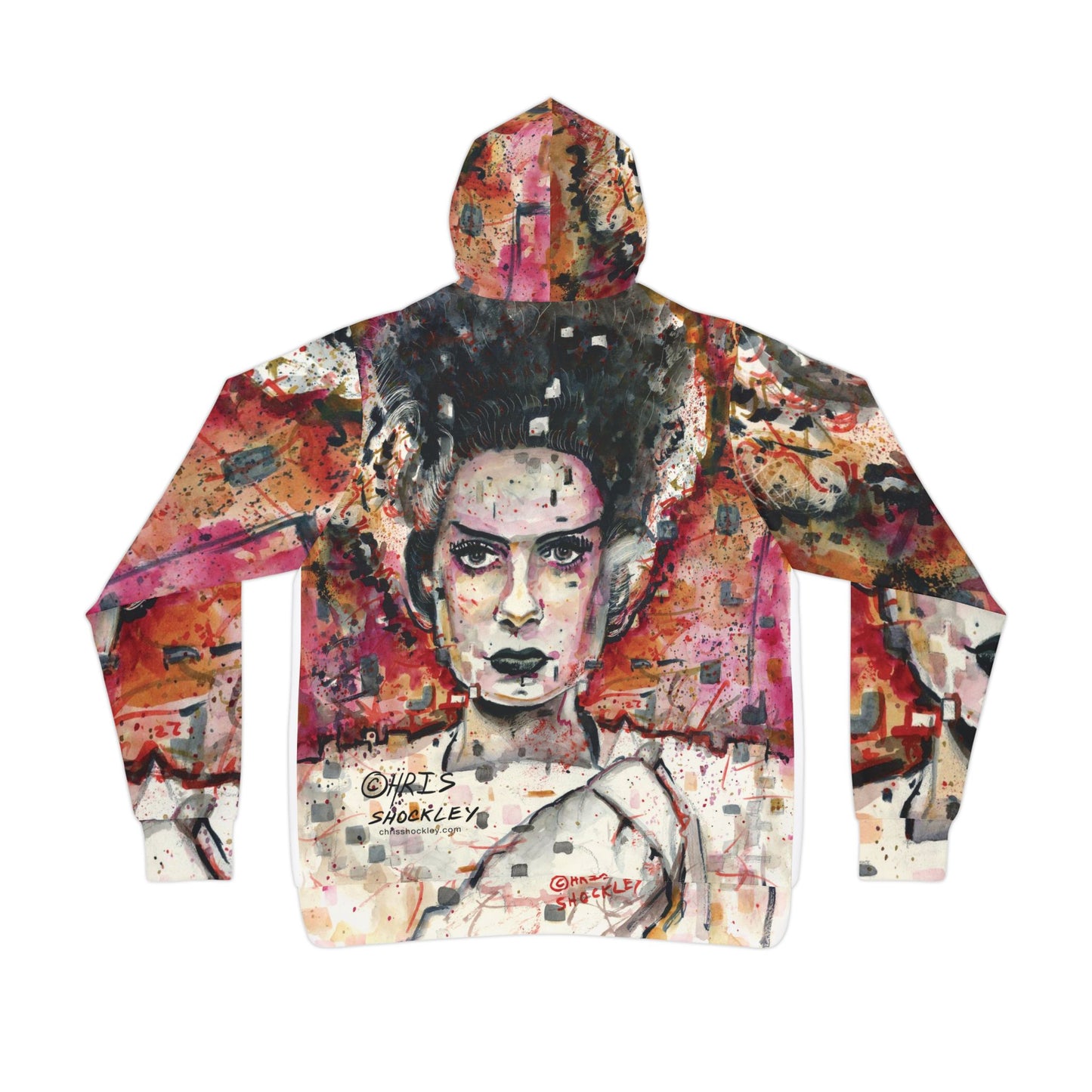 Athletic Hoodie - Glitch Bride (The Bride of Frankenstein)