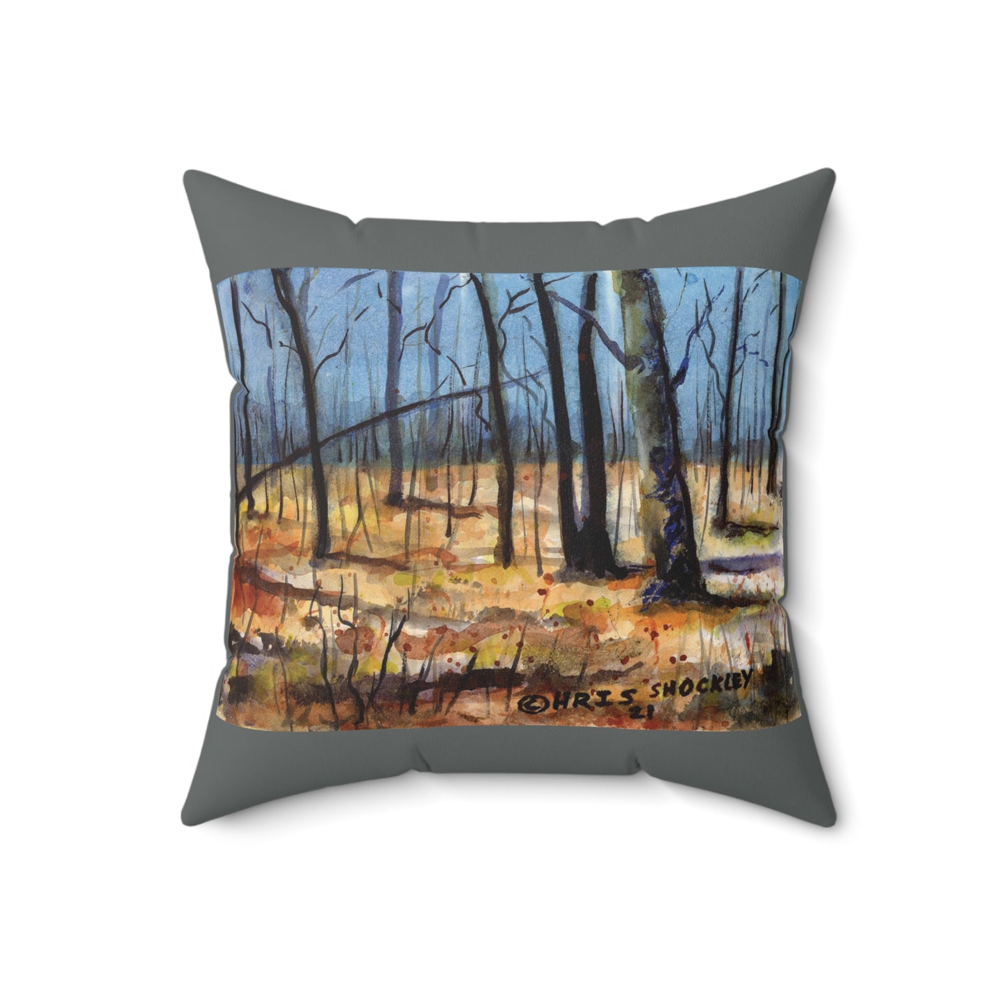 UNTITLED LANDSCAPE 1 - Spun Polyester Square Pillow