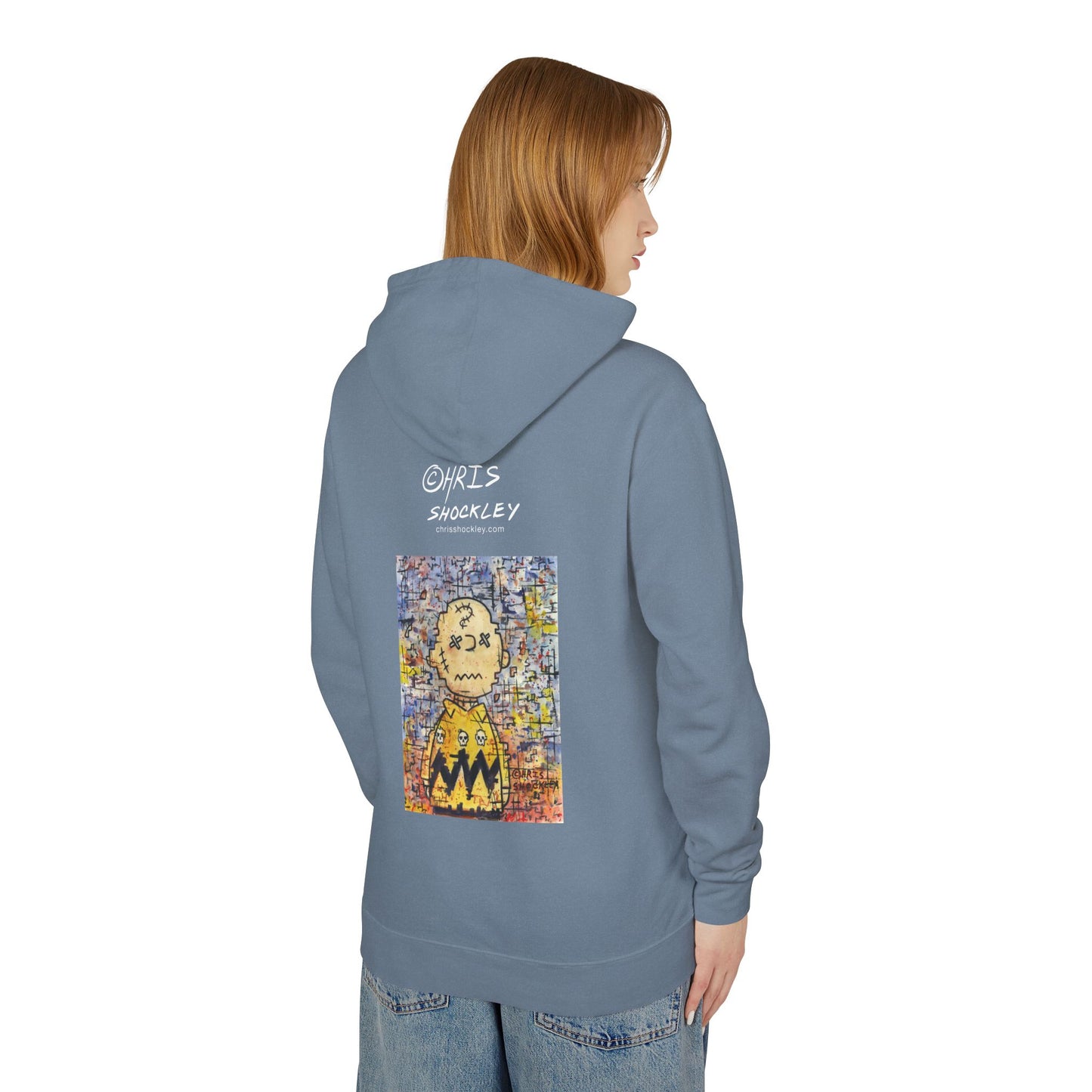 Stitchy Glitchy Brown - Lightweight Hoodie