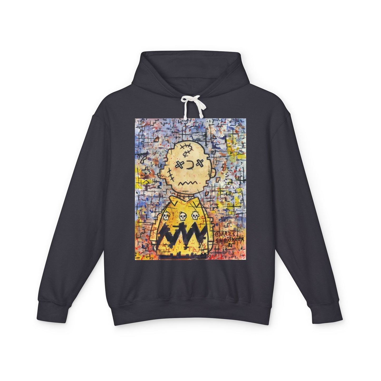 Stitchy Glitchy Brown - Lightweight Hoodie