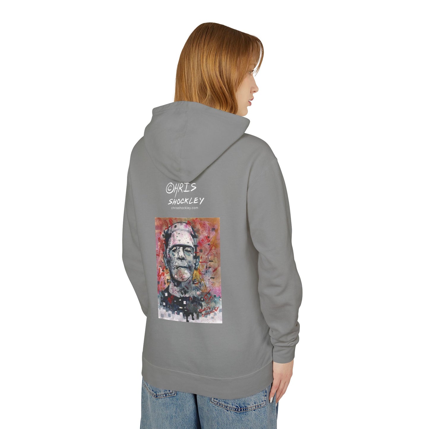 Glitch Monster (Frankenstein) Graphic Lightweight Hoodie for Horror Fans
