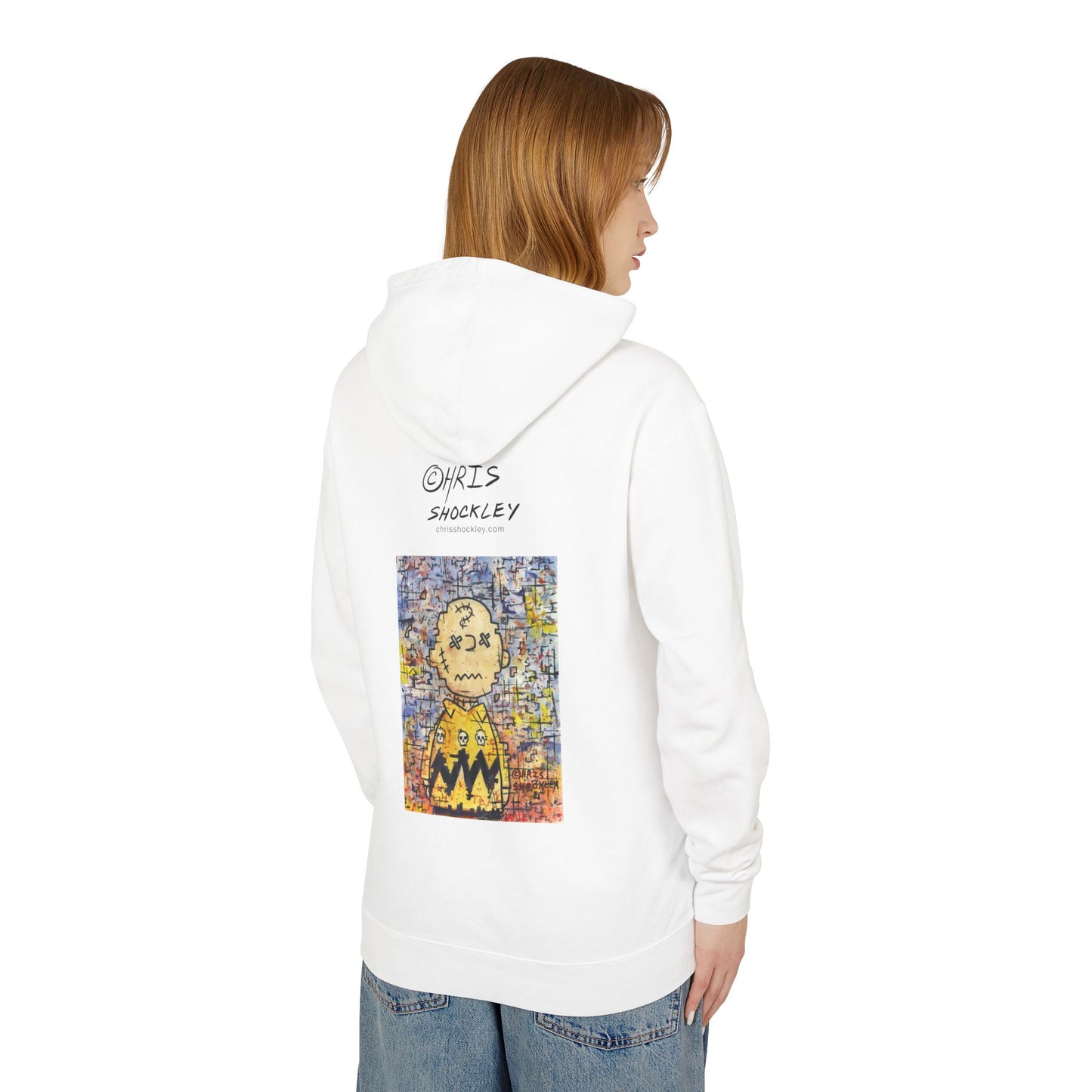 Stitchy Glitchy Brown - Lightweight Hoodie