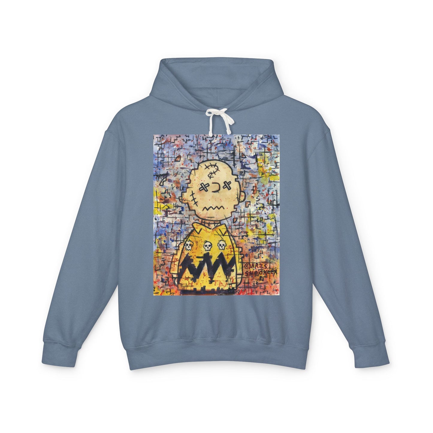 Stitchy Glitchy Brown - Lightweight Hoodie