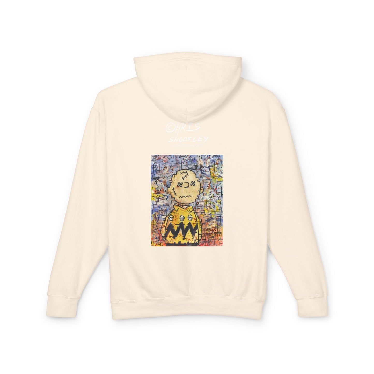 Stitchy Glitchy Brown - Lightweight Hoodie