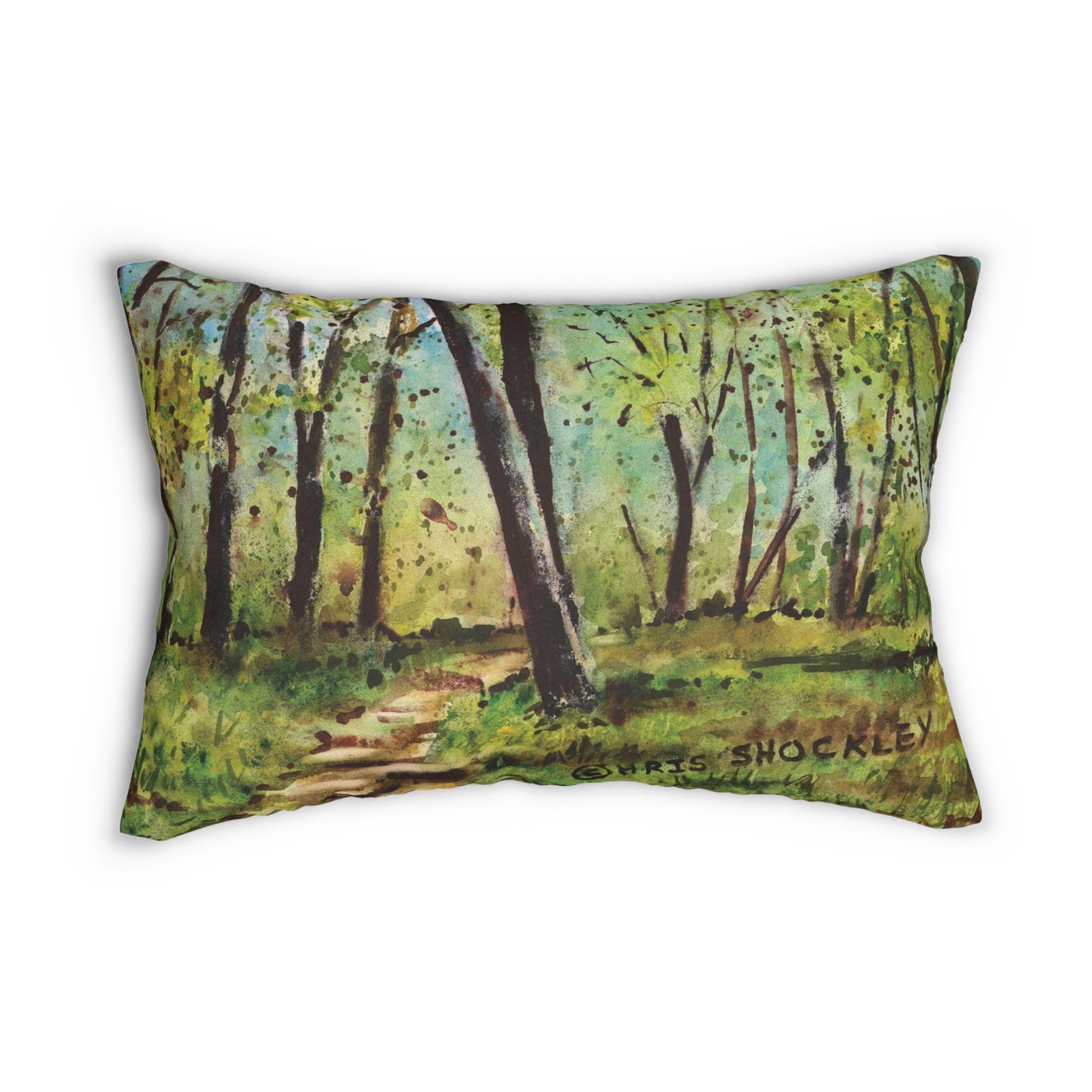 UNTITLED LANDSCAPE 2 - Spun Polyester Lumbar Pillow