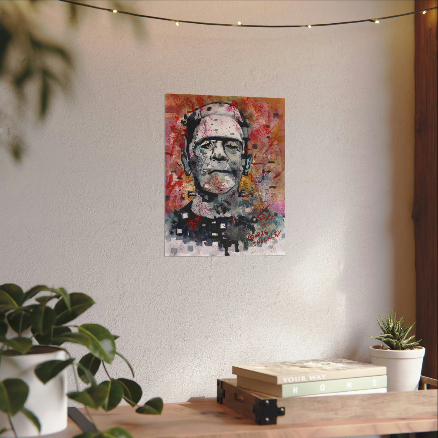 Frankenstein - Textured Watercolor Matte Print
