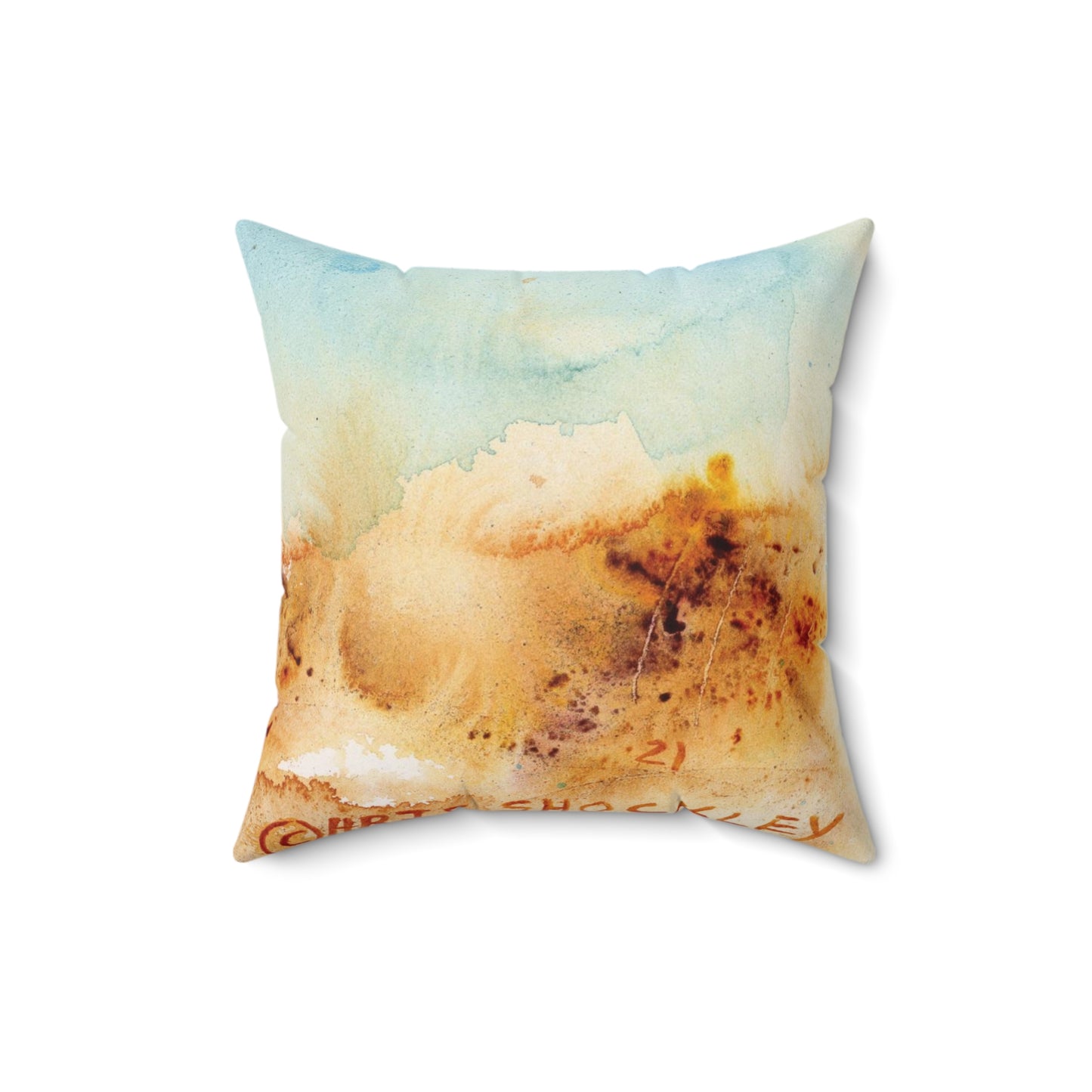 Golden Ghost - Spun Polyester Square Pillow