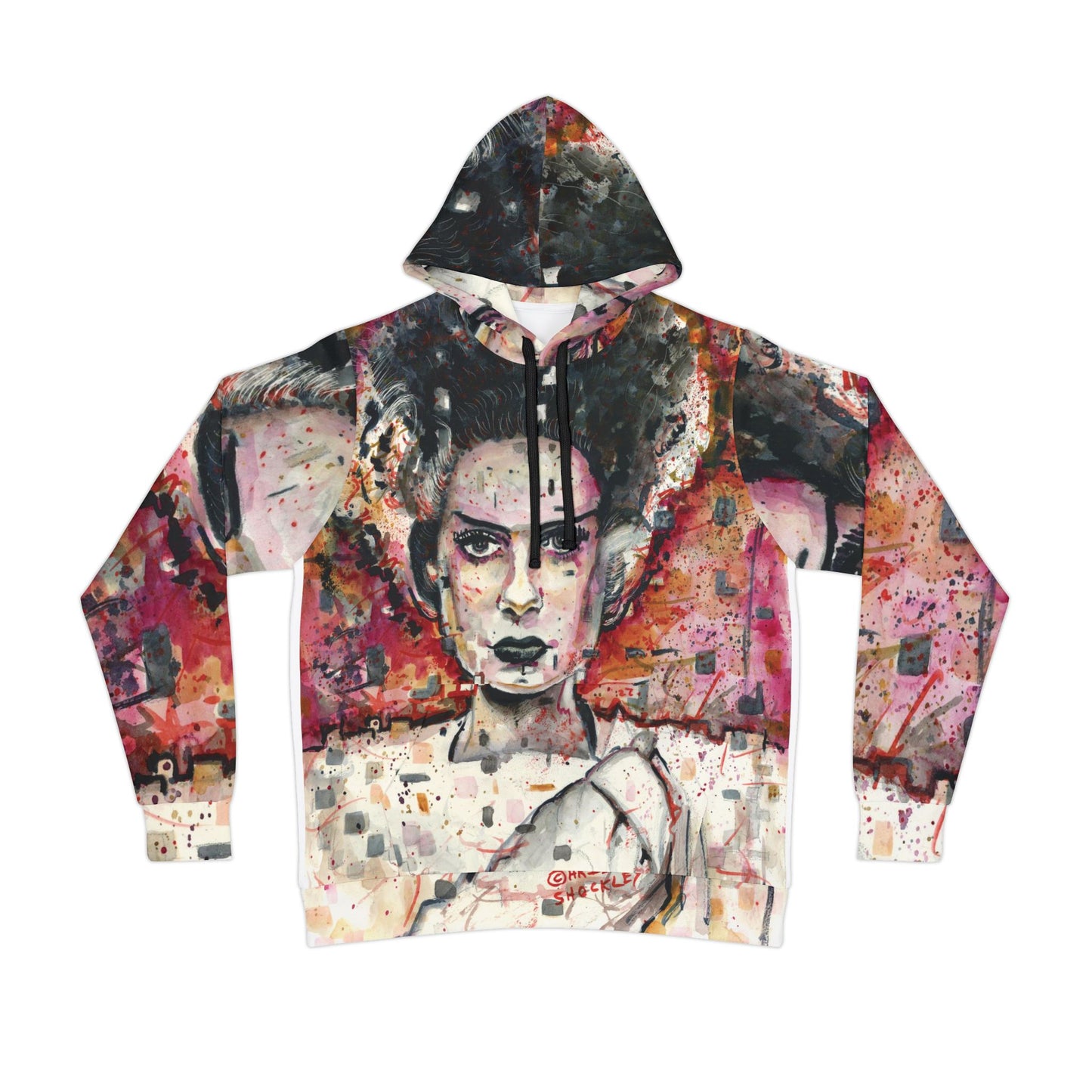 Athletic Hoodie - Glitch Bride (The Bride of Frankenstein)