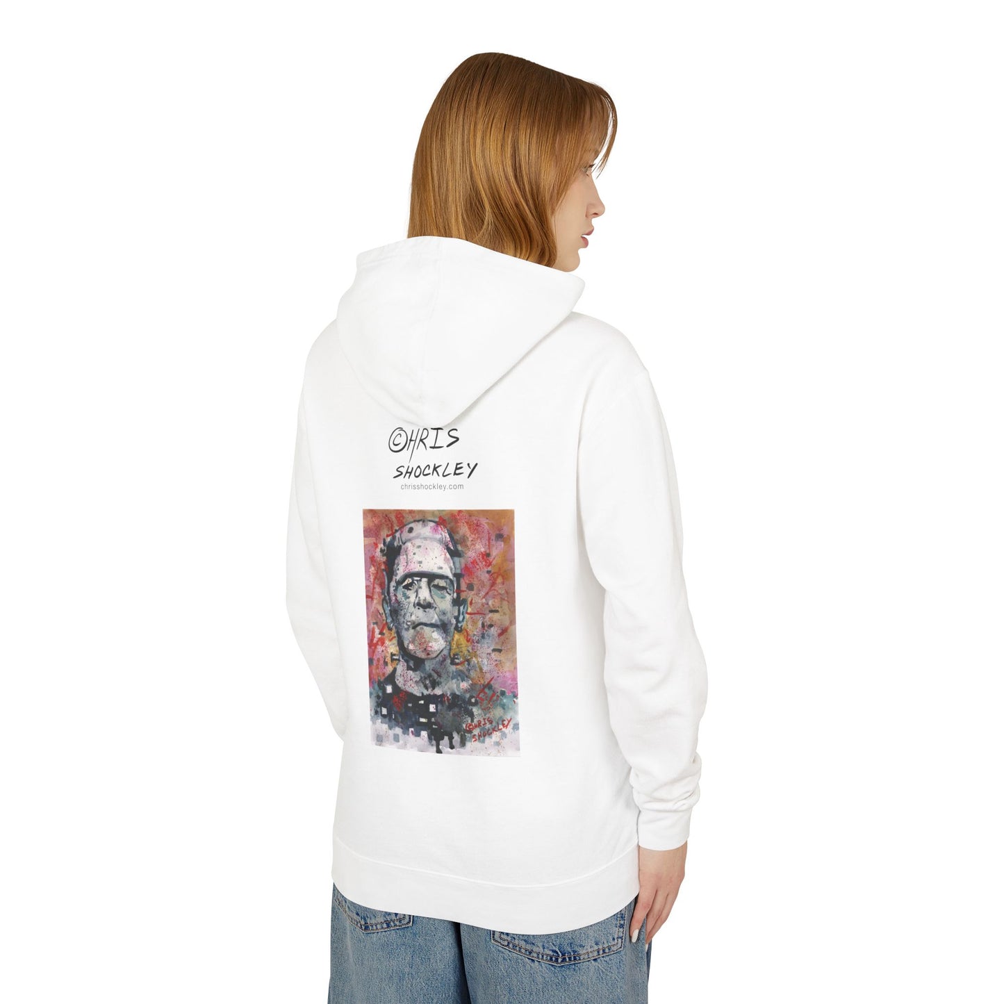 Glitch Monster (Frankenstein) Graphic Lightweight Hoodie for Horror Fans