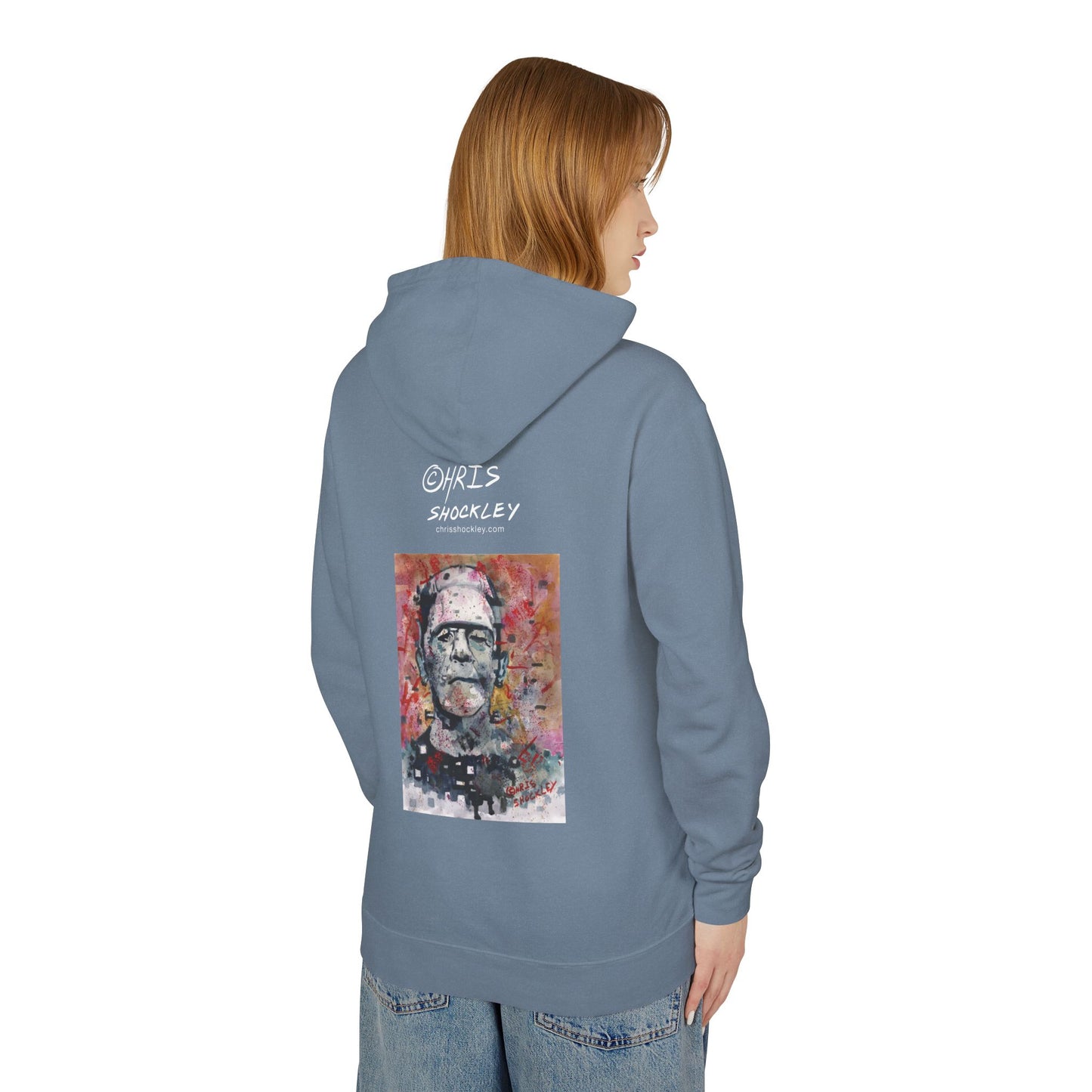 Glitch Monster (Frankenstein) Graphic Lightweight Hoodie for Horror Fans