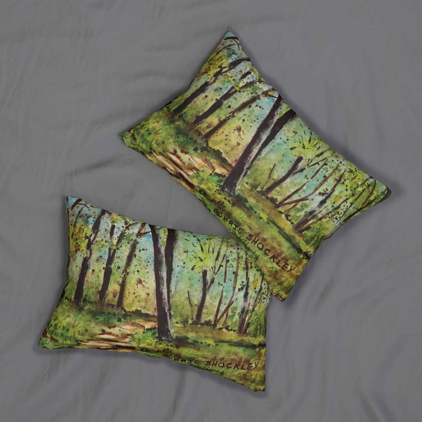 UNTITLED LANDSCAPE 2 - Spun Polyester Lumbar Pillow