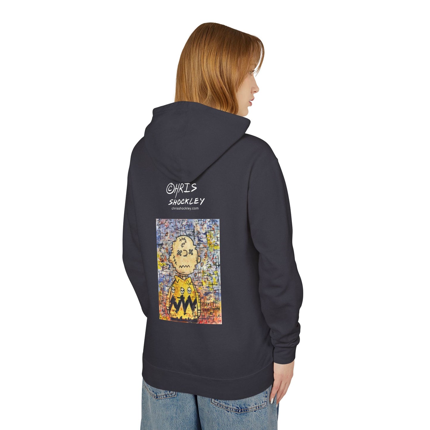 Stitchy Glitchy Brown - Lightweight Hoodie