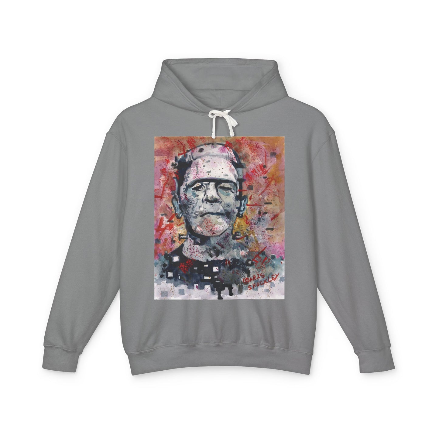 Glitch Monster (Frankenstein) Graphic Lightweight Hoodie for Horror Fans