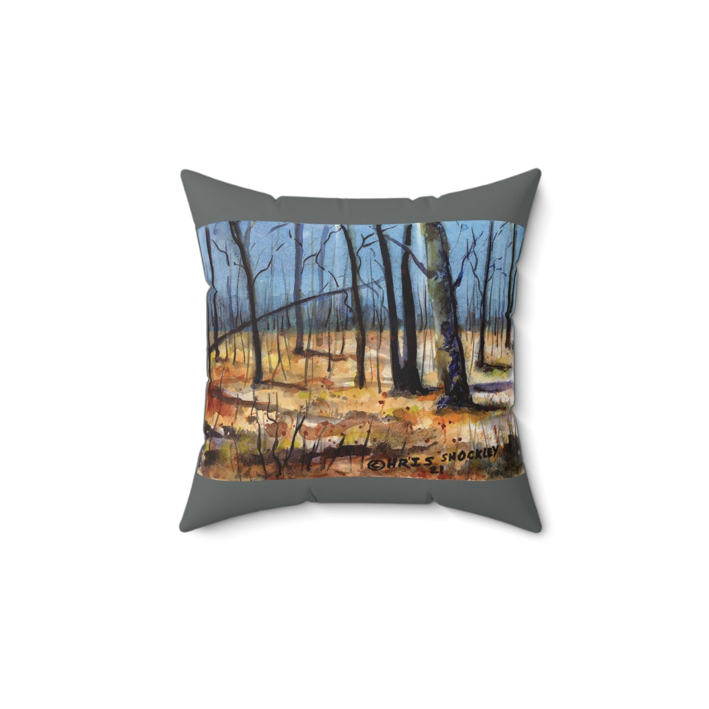 UNTITLED LANDSCAPE 1 - Spun Polyester Square Pillow