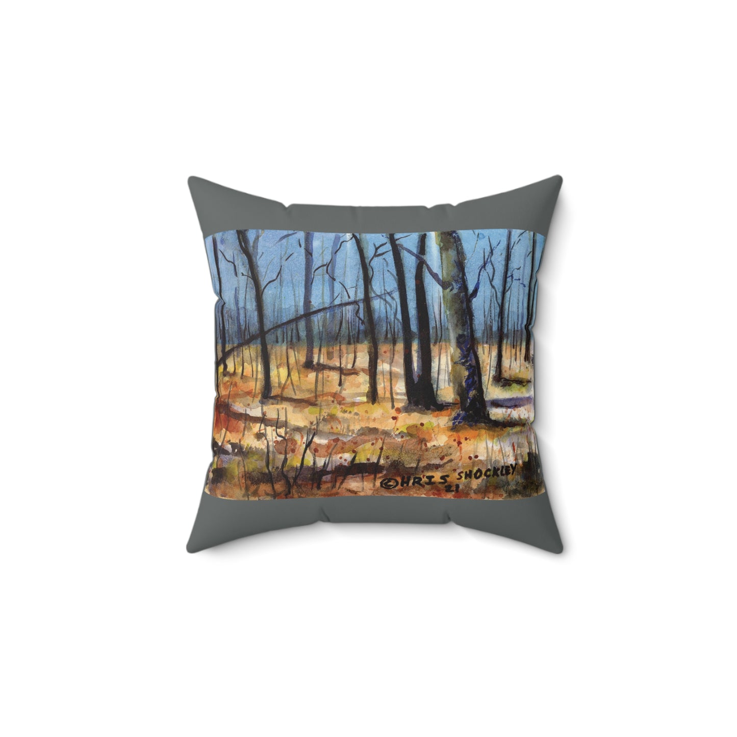 UNTITLED LANDSCAPE 1 - Spun Polyester Square Pillow