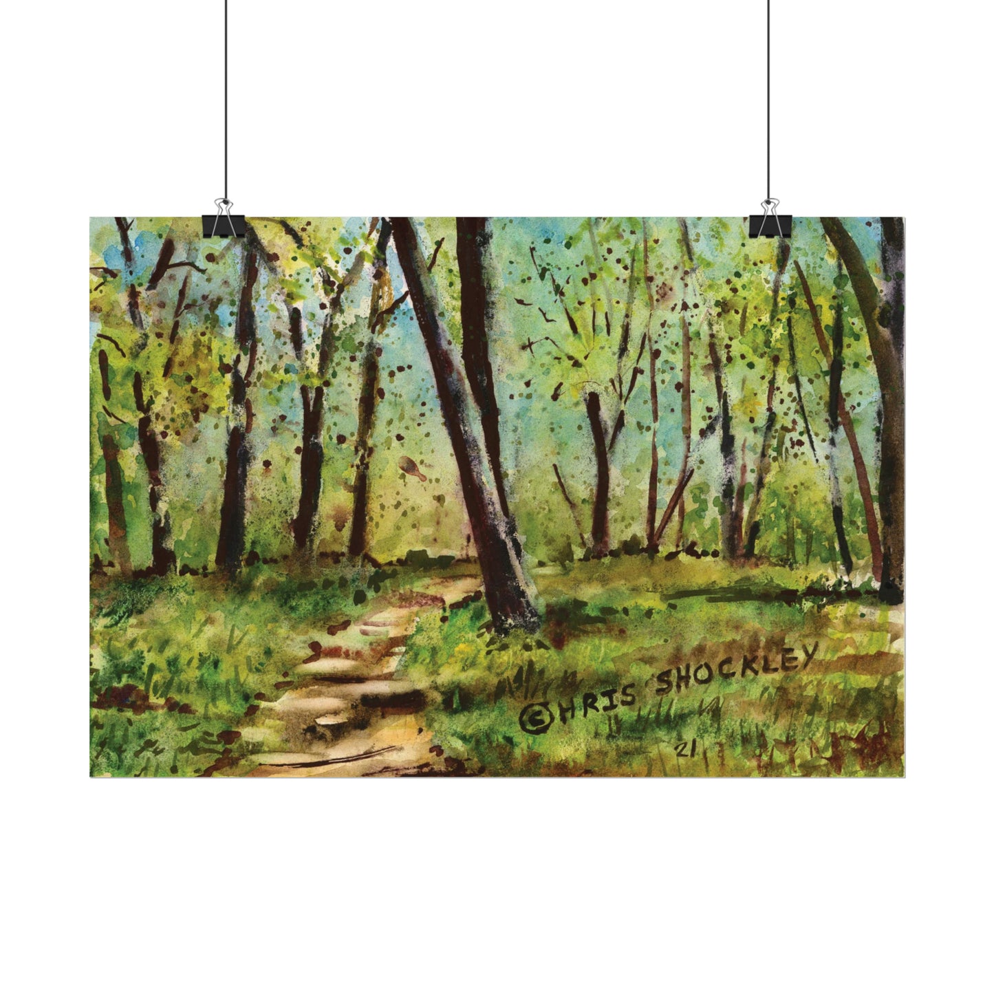 UNTITLED LANDSCAPE 2 - Textured Watercolor Matte Posters