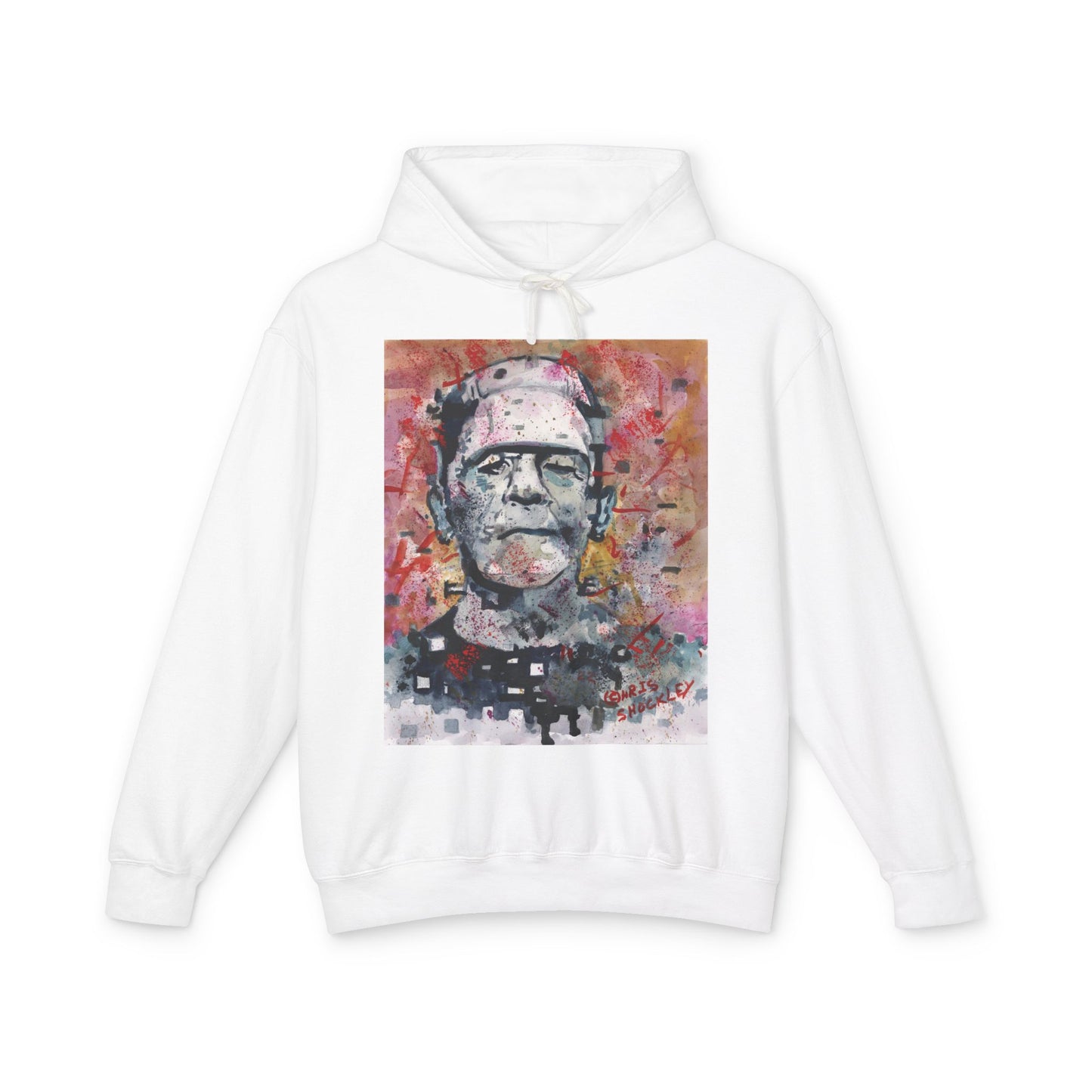 Glitch Monster (Frankenstein) Graphic Lightweight Hoodie for Horror Fans