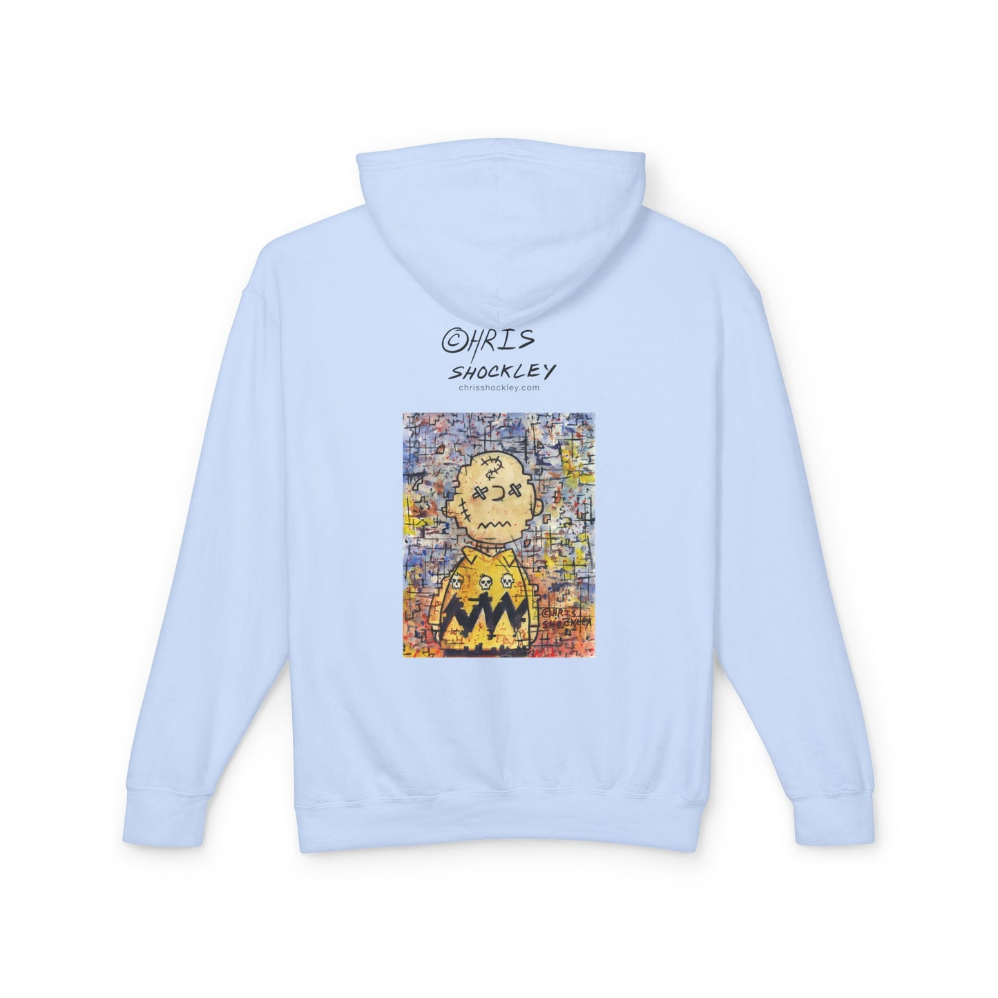 Stitchy Glitchy Brown - Lightweight Hoodie