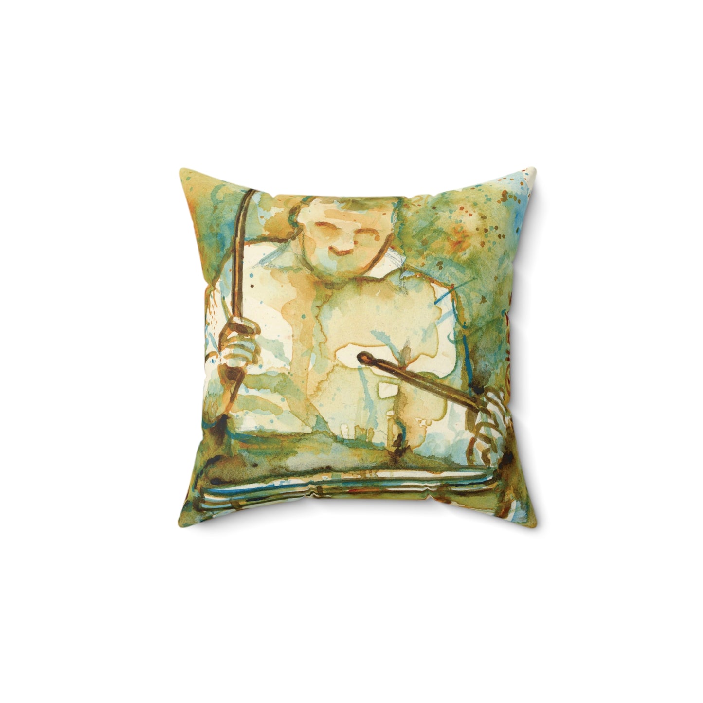 Burning - Spun Polyester Square Pillow