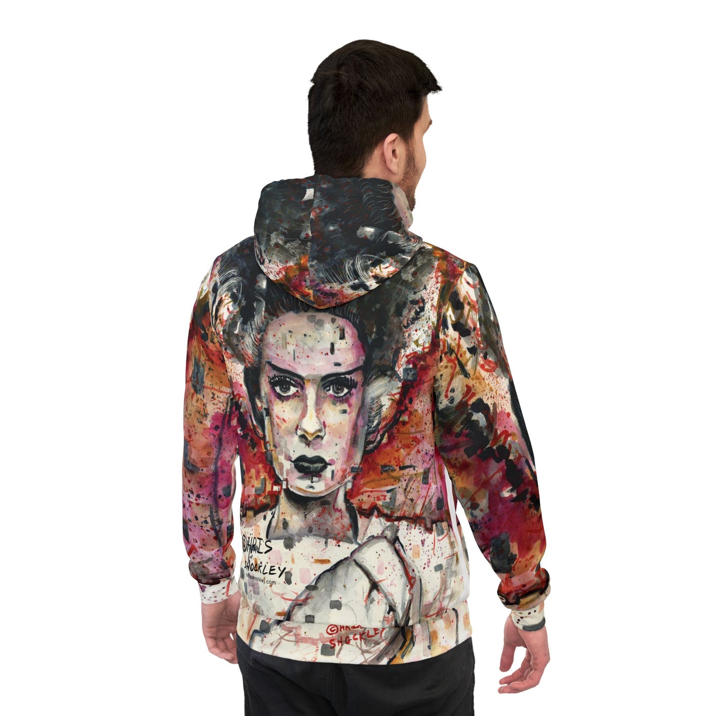 Athletic Hoodie - Glitch Bride (The Bride of Frankenstein)