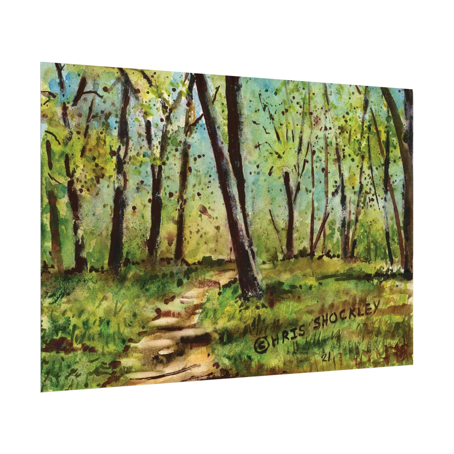 UNTITLED LANDSCAPE 2 - Textured Watercolor Matte Posters