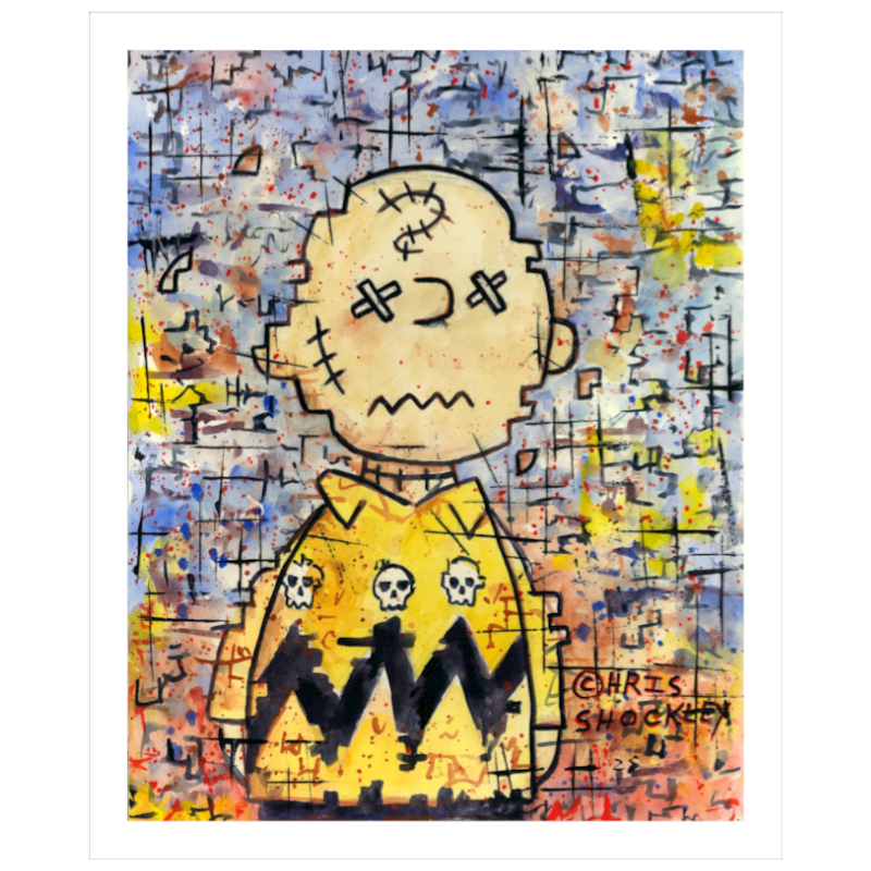 Stitchy Glitchy Brown - Archival Matte Giclee Print