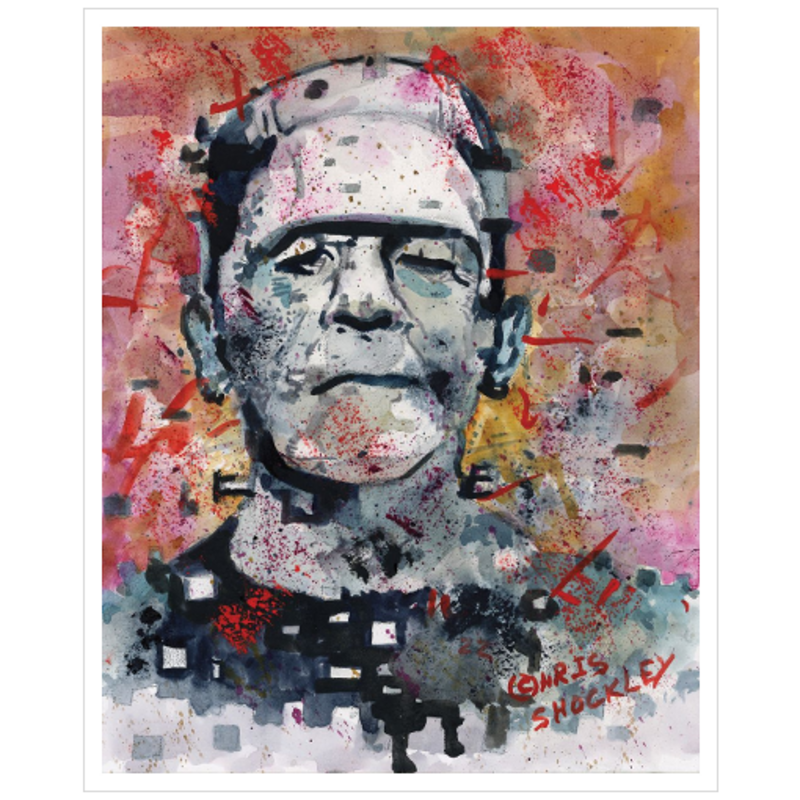 Frankenstein Glitch Monster - Archival Matte Giclee Print