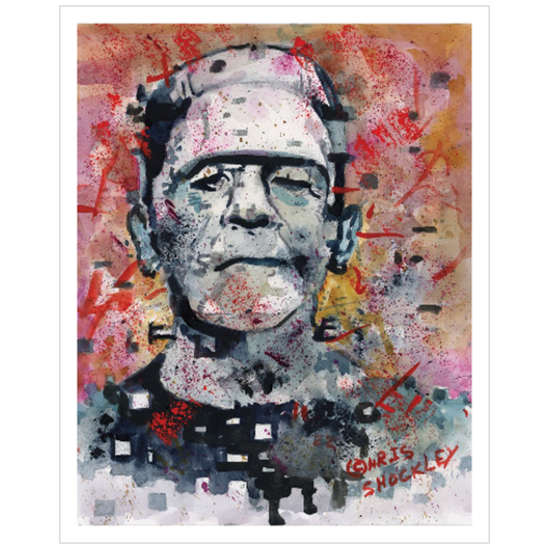 Frankenstein Glitch Monster - Archival Matte Giclee Print