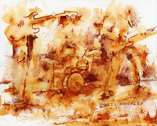 in flames - original painting
