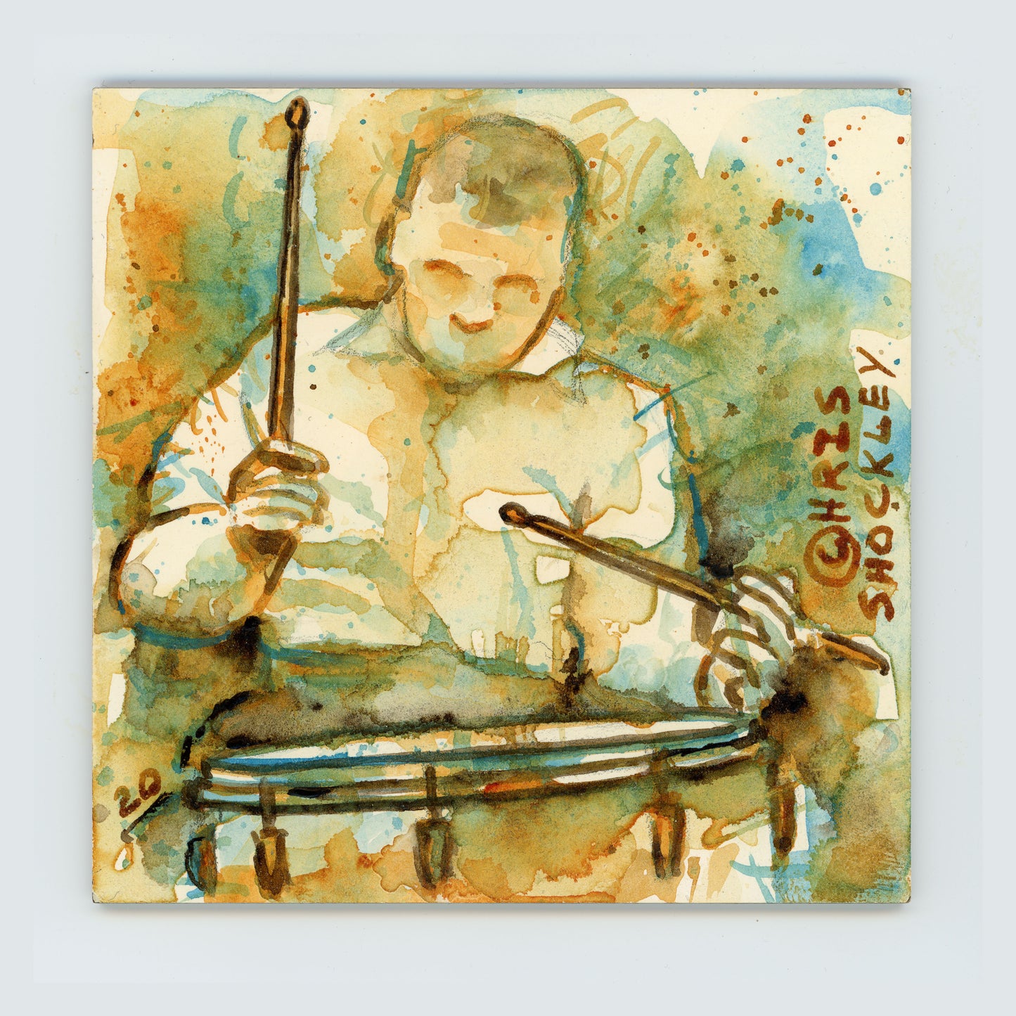 6"x 6" original painting: "Burning"