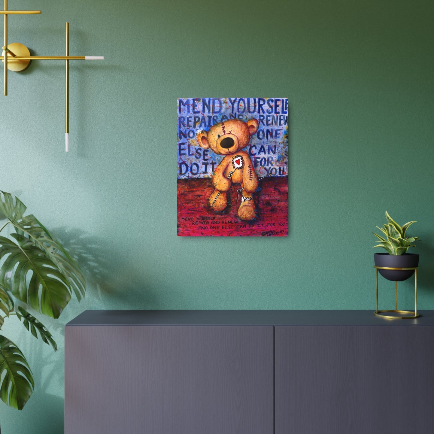 Mend yourself. Repair and renew. No one else can do it for you - Metal Art Print